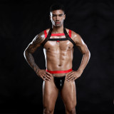 Men Sexy Bandage Underwear Leather Suit TZKX20208