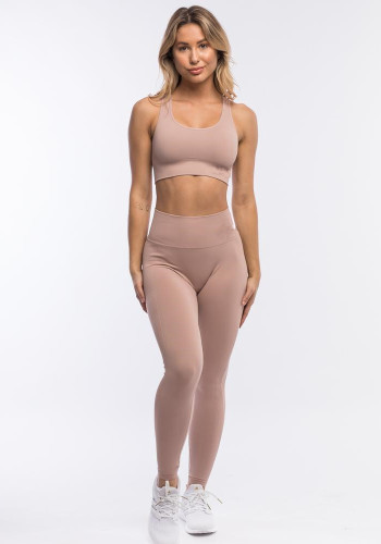 Frauen-Sommer-Rosa-Träger-Sleeveless hohe Taillen-fester fester Ganzkörper-Trainingsanzug