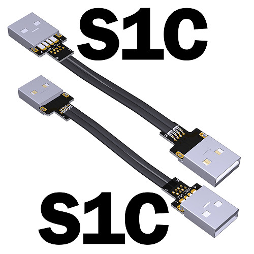 6A USB 2.0 Cable Flat Thin USB Male Female Data Short Extension Cable Double Angle USB2.0 Extender for PC TV USB Extension Cable