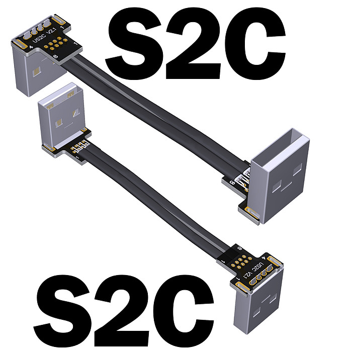 6A USB 2.0 Cable Flat Thin USB Male Female Data Short Extension Cable Double Angle USB2.0 Extender for PC TV USB Extension Cable