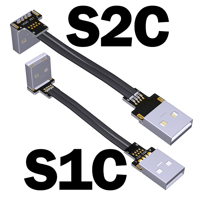 6A USB 2.0 Cable Flat Thin USB Male Female Data Short Extension Cable Double Angle USB2.0 Extender for PC TV USB Extension Cable