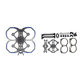 BUTTERFLY 2.5 inch rack HD Carbon Fiber RC Quadcopter Frame Kit Protective Ring for FPV RC Racing Drone
