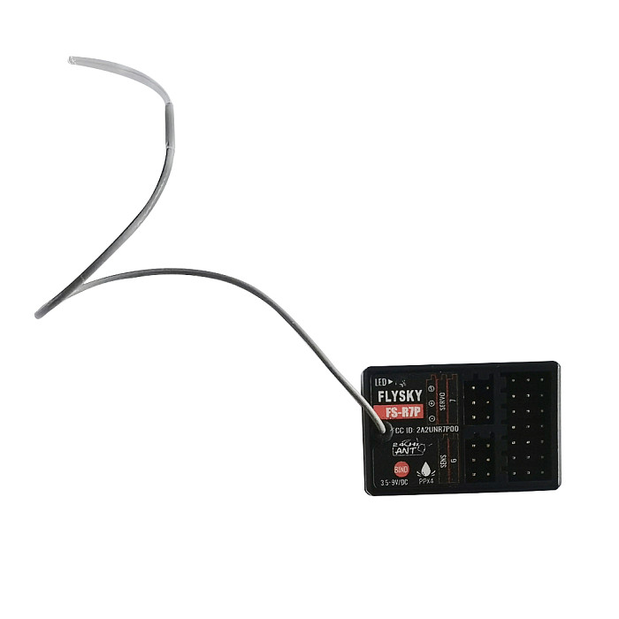 FLYSKY - Radio Transmitter with ANT Protocol FS-G7P 2.4G, 7 Channels, PWM PPM I-BUS SBUS, Output with FS-R7P RC Receiver for Boat and Car