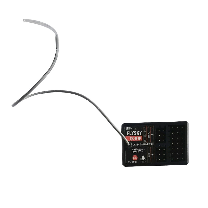 FLYSKY - Radio Transmitter with ANT Protocol FS-G7P 2.4G, 7 Channels, PWM PPM I-BUS SBUS, Output with FS-R7P RC Receiver for Boat and Car