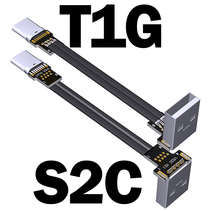 6A USB Type C Double 90 Degree USB A Cable Ribbon Flat Angled Up Down USB 2.0 Type-C Fast Charging Data Cable