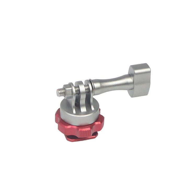 Aluminum Alloy Universal Cold Shoe Adapter Camera Mounting Bracket Holder 1/4 Thread Hole for GoPro10/9/8 for Dji Action 2
