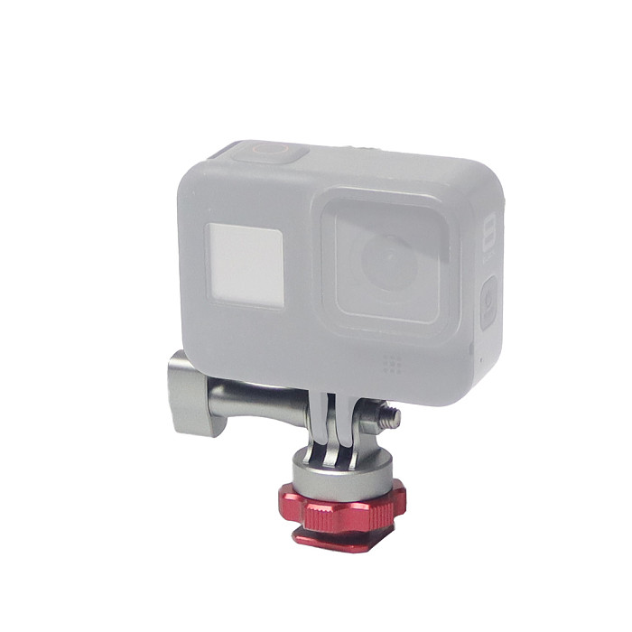 Aluminum Alloy Universal Cold Shoe Adapter Camera Mounting Bracket Holder 1/4 Thread Hole for GoPro10/9/8 for Dji Action 2