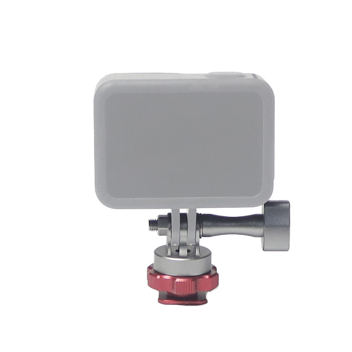 Aluminum Alloy Universal Cold Shoe Adapter Camera Mounting Bracket Holder 1/4 Thread Hole for GoPro10/9/8 for Dji Action 2