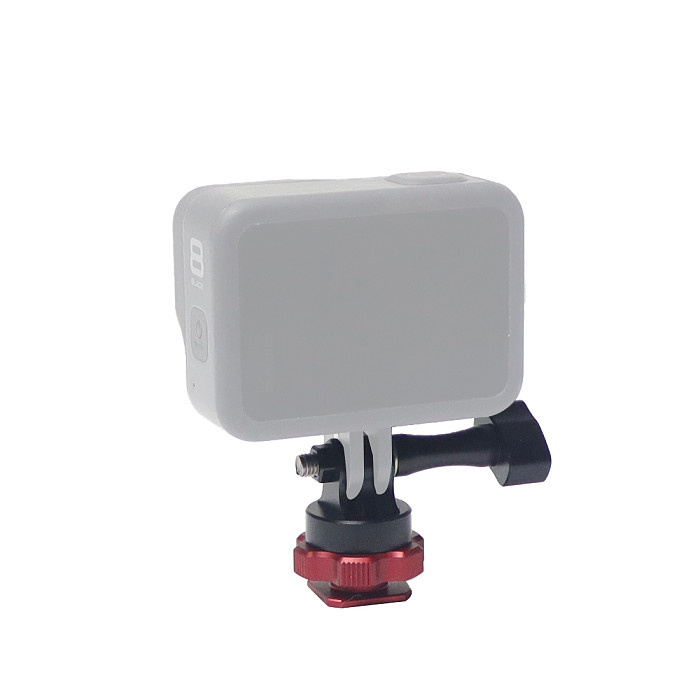 Aluminum Alloy Universal Cold Shoe Adapter Camera Mounting Bracket Holder 1/4 Thread Hole for GoPro10/9/8 for Dji Action 2