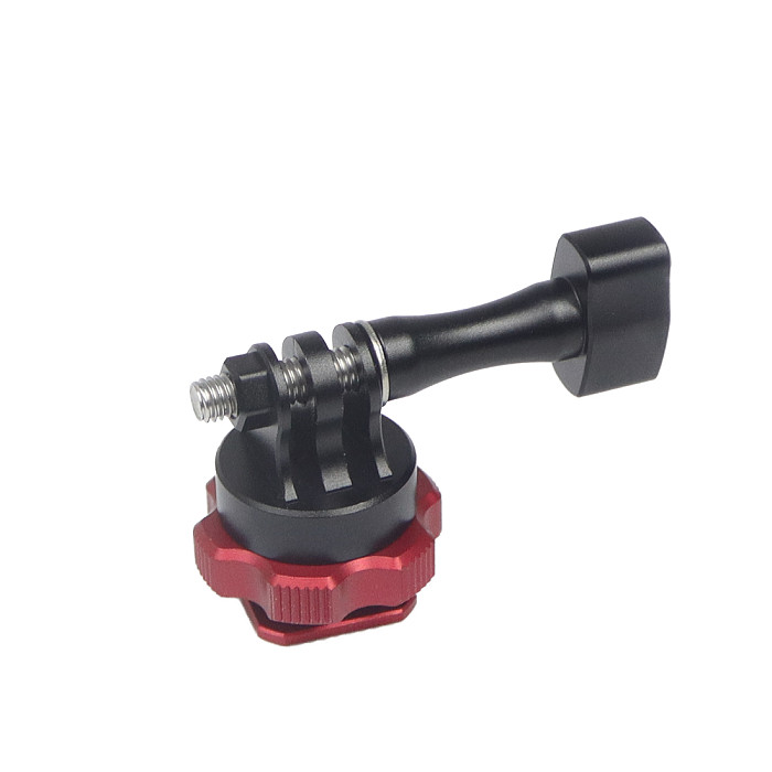 Aluminum Alloy Universal Cold Shoe Adapter Camera Mounting Bracket Holder 1/4 Thread Hole for GoPro10/9/8 for Dji Action 2