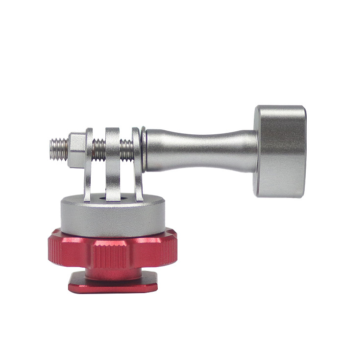 Aluminum Alloy Universal Cold Shoe Adapter Camera Mounting Bracket Holder 1/4 Thread Hole for GoPro10/9/8 for Dji Action 2