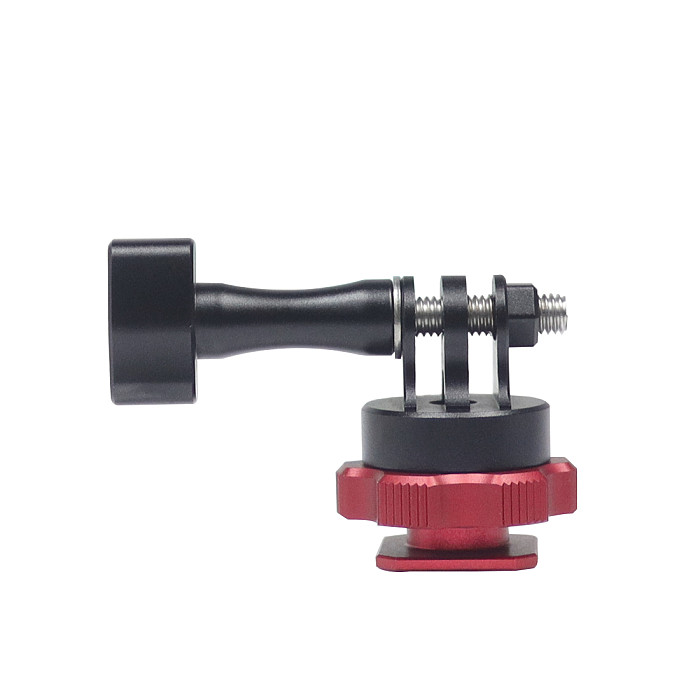 Aluminum Alloy Universal Cold Shoe Adapter Camera Mounting Bracket Holder 1/4 Thread Hole for GoPro10/9/8 for Dji Action 2