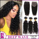 Deep Wave Virgin Hair With Closure 3+1