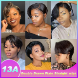 13x4 Straight Pixie Cut Wig