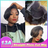 13x4 Straight Pixie Cut Wig