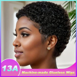 Afro-curl Pixie cut wig