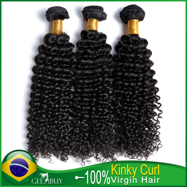 10A 100% Virgin Brazilian Kinky Curl Hair 300g