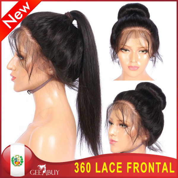 10A Peruvian 360 LACE FRONTAL Silky Straight