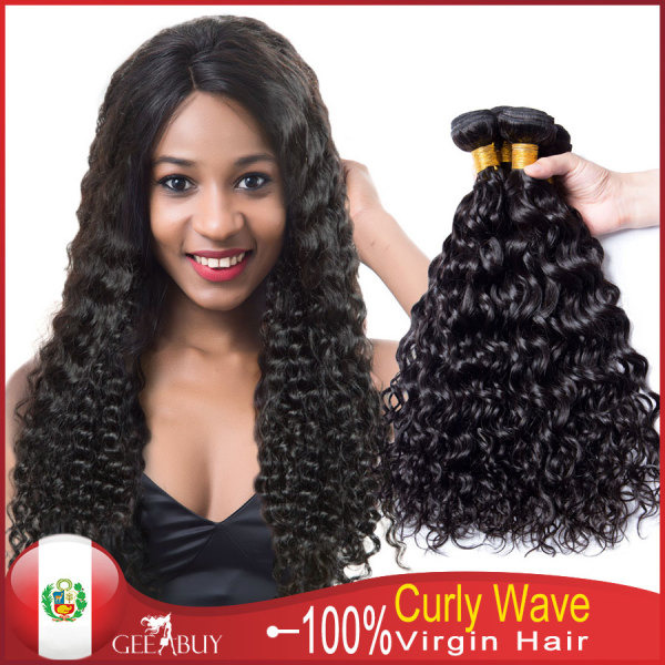 12A 100% Virgin Peruvian Curly Wave Hair 300g