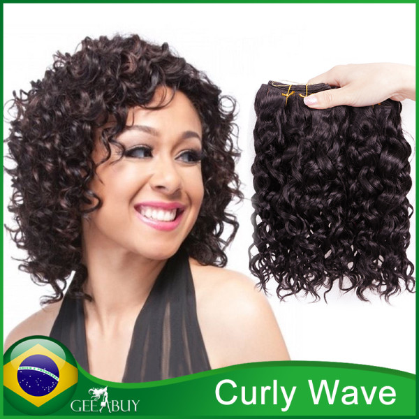 10A Curly Wave Short Hair 8Inch-10Inch 3bundles（300g）