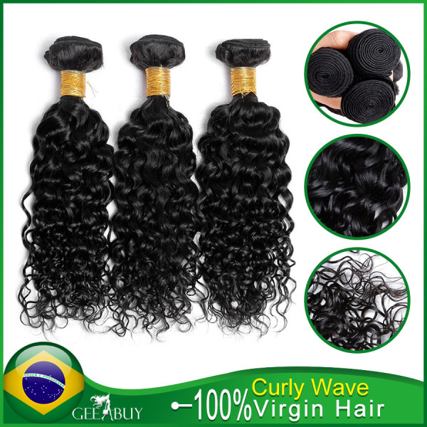 10A 100% Virgin Brazilian Curly Wave Hair 300g