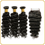 Brazilian Deep Wave 3 Bundles With Closure