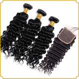 Brazilian Deep Wave 3 Bundles With Closure
