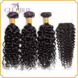 Brazilian Curly Wave 3 Bundles With Closure