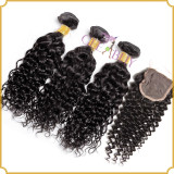 Brazilian Curly Wave 3 Bundles With Closure