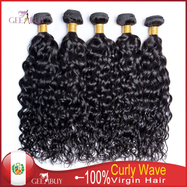 10A 100% Virgin Peruvian   Curly Wave Hair 300g