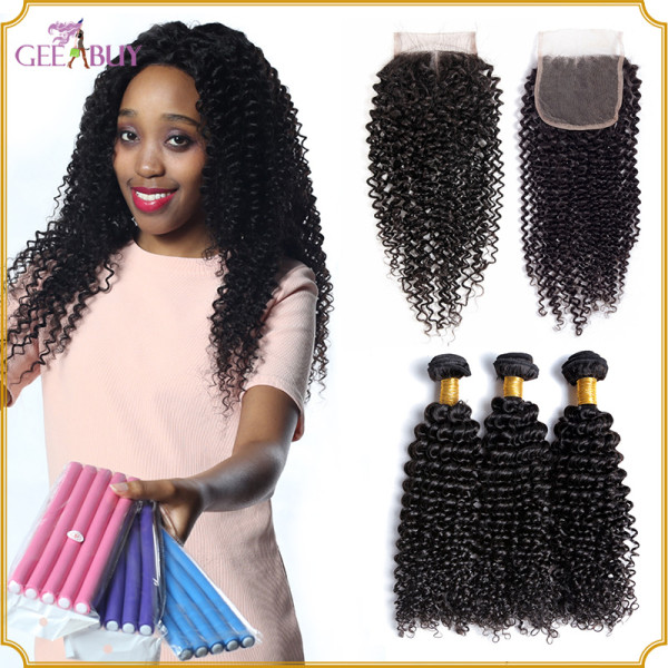 Brazilian Kinky Curl 3 Bundles With Closure