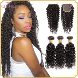 Brazilian Curly Wave 3 Bundles With Closure