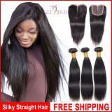 Brazilian/Peruvian 3 Bundles+Free Closure+FREE SHIPPING