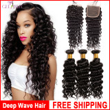 Brazilian/Peruvian 3 Bundles+Free Closure+FREE SHIPPING