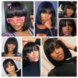 Laybuy Accept BOB fFringe WIG straight  FREE SHIPPING