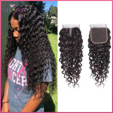 Frontal  Curly Wave Lace Closure Middle part