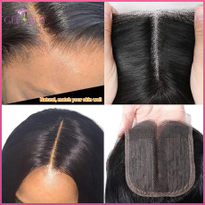 12A Virgin Straight Middle Part Lace Closure