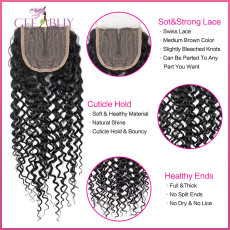 Kinky Curl Lace Closure Middle part natural line
