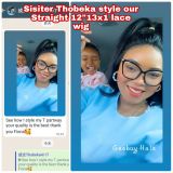 12Inch Beatuful T part Frontal Lace Wig Straight（H511) 30% Laybuy