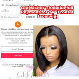 Frontal Lace Wig Straight 14Inch 13x1 Tpart (H512) 30% Laybuy