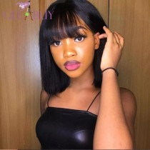 13A Straight Fringe Wig 12in-Machine Made