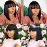 13A Straight Fringe Wig 12in-Machine Made