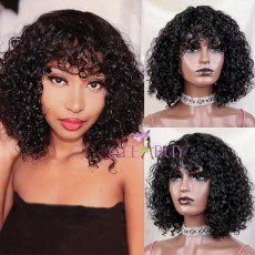 13A Curly/Water Curly Fringe Wig 10-12in-Machine Made