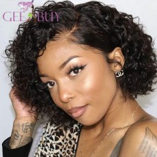 Glueless Bob Water Curly/Curly Wig 10-12In 13A- 4x4 Frontal Lace Wigs