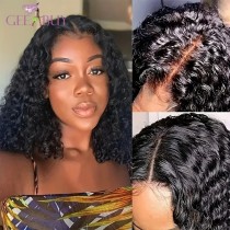 Glueless Bob Water Curly/Curly Wig 10-12In 13A- 4x4 Frontal Lace Wigs