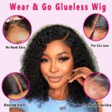 Glueless Bob Water Curly/Curly Wig 10-12In 13A- 4x4 Frontal Lace Wigs