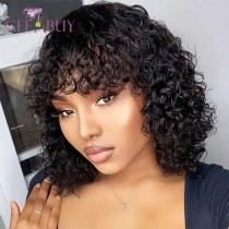 13A Curly/Water Curly Fringe Wig 10-12in-Machine Made