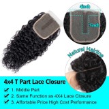 13A Curly Wave 4 Bundles Total 200g with Midway Closure(4x4x1)