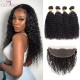 13A Kinky Curl 4 Bundles Total 200g With Ear Closure(13x4)