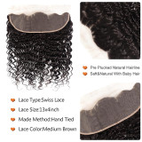 13A Deep Wave 4 Bundles Total 200g With Ear Closure(13x4)